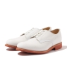 ySouthwickʒzSANDERS: White Nubuck Officer Shoe ItzCg