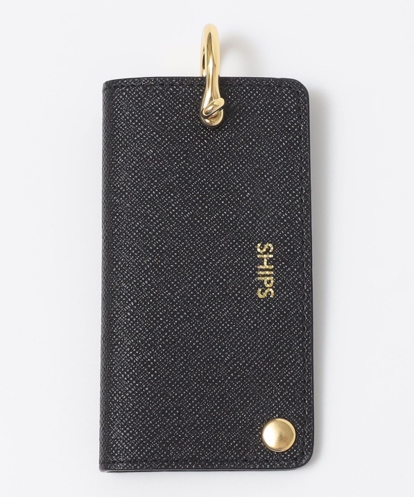 WEB限定】SHIPS:【SAFFIANO LEATHER】シャックル 2トーン キーケース