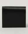 ASUMEDERU: レザー 2つ折り 財布 ウォレット ブラック