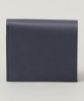 ASUMEDERU: レザー 2つ折り 財布 ウォレット ブルー