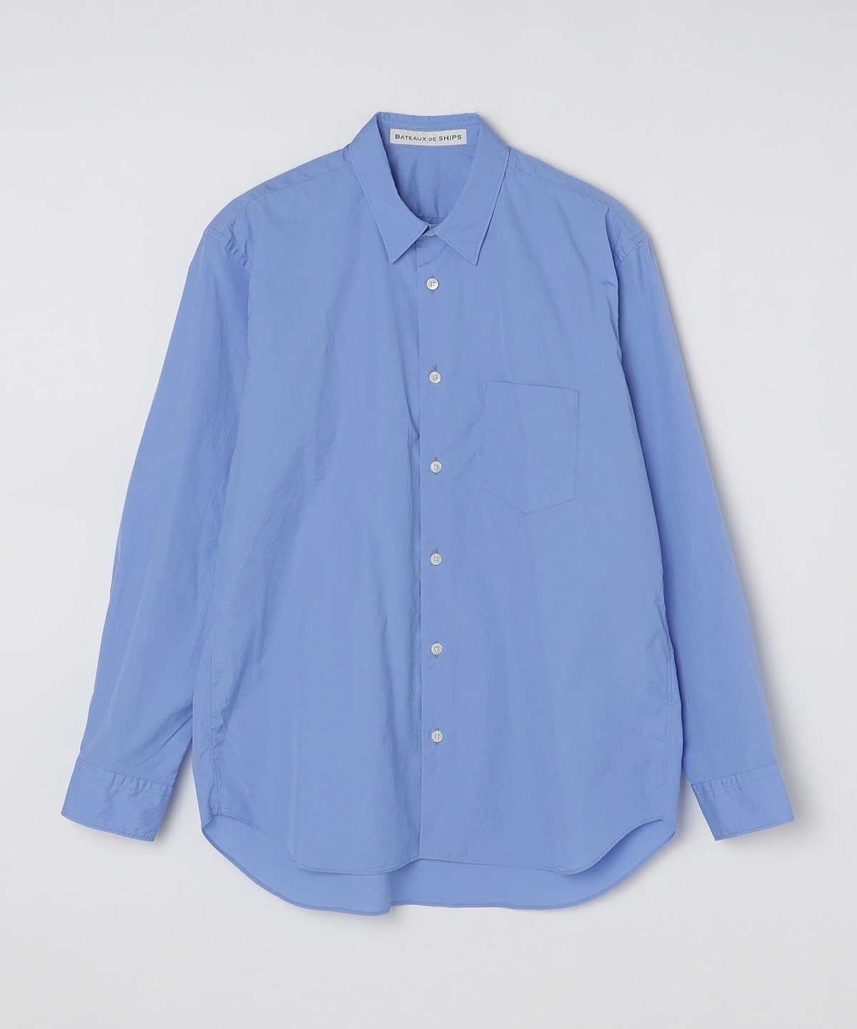 【Graphpaper】シャツ ブロード レギュラー サックスブルー袖丈長袖