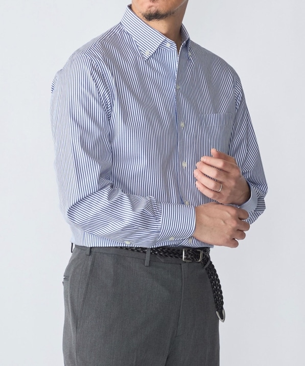 SHIPS: MADE IN JAPAN �����h���X�g���C�v �C�^���A�� �{�^���_�E�� �V���c