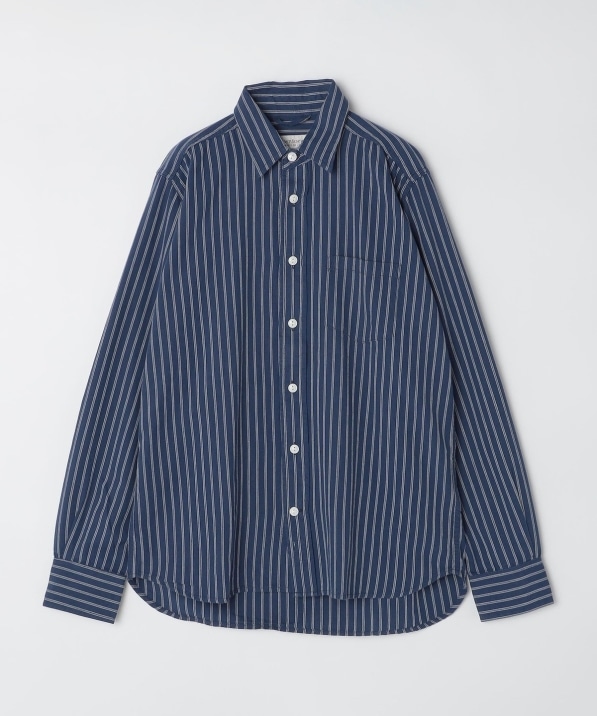 GROWN&SEWN: Dean Shirt - Selvedge Indigo Stripe