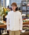 SHIPS: SOLOTEX(R) サフィラン リネン ハイブリッド レギュラーカラーシャツ ホワイト