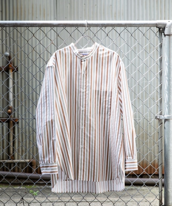 Cristaseya: cotton multi striped mao shirt: シャツ/ブラウス SHIPS 
