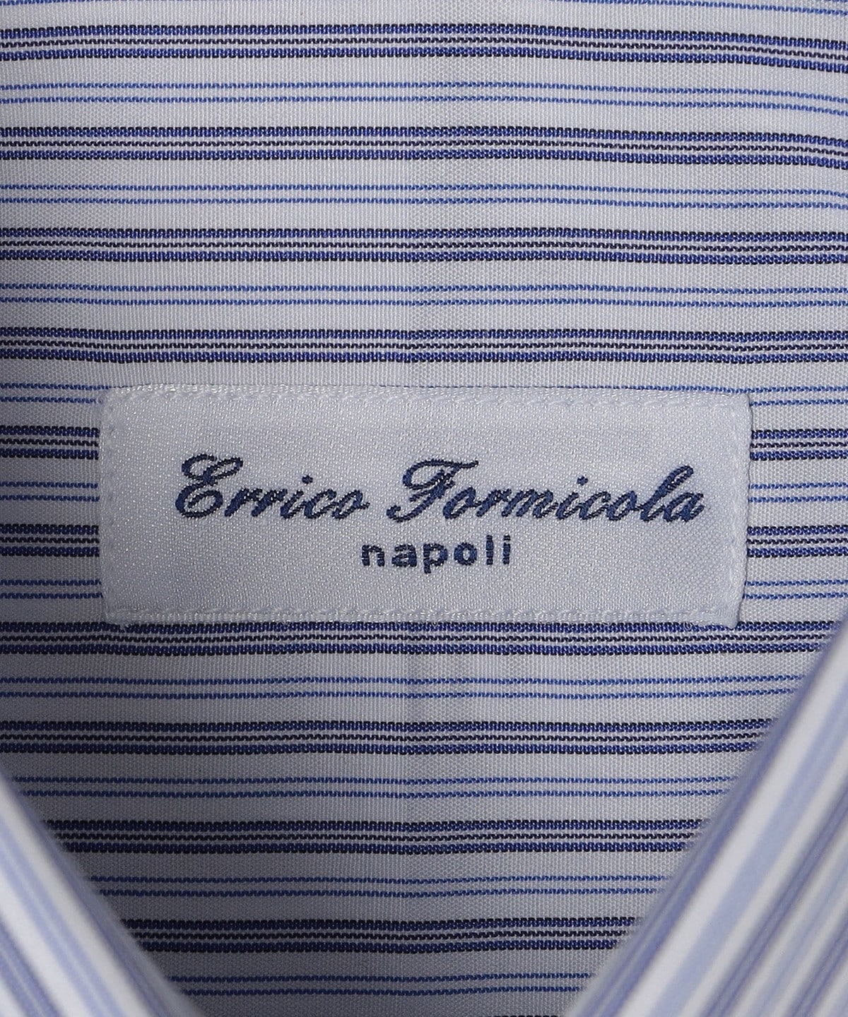 SHIPS別注】Errico Formicola: タブカラー オルタネートストライプ