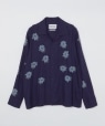 NOMA t.d.: FLORAL HAND EMBROIDERY SHIRT ネイビー