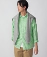 SHIPS: SOLOTEX(R) サフィラン リネン ハイブリッド レギュラーカラーシャツ ライトグリーン
