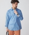 SHIPS: SOLOTEX(R) サフィラン リネン ハイブリッド レギュラーカラーシャツ ブルー系