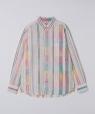 ORIGINAL MADRAS TRADING COMPANY: MULTI STRIPE BD SHIRT �i�`������