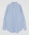 【SHIPS別注】benine9: レギュラーカラーシャツ textile by THOMAS MASON ライトブルー