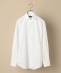 SHIPS:【テレワーク対応可能】CANCLINI社製生地 ドビーストライプ イタリアン ワイドカラー ホワイト シャツ