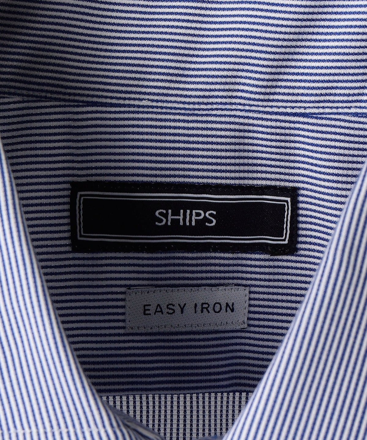 SHIPS: イージーアイロン ピンストライプ ワイドカラー シャツ: シャツ 