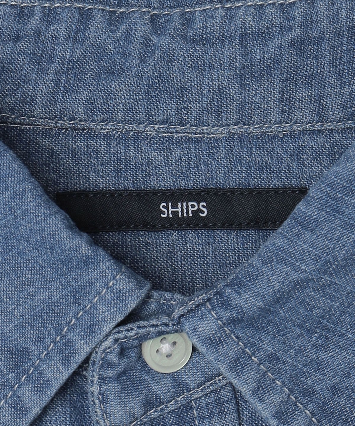 SHIPS: ユーズド加工 8オンス デニム レギュラーカラー シャツ: シャツ