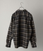 Gitman Vintage: ヘリンボーン チェック オープンカラーシャツ