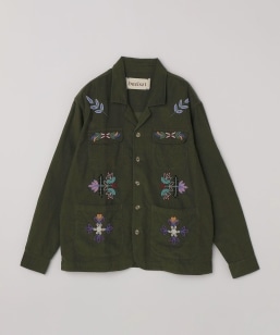 SHIPS別注】Errico Formicola: ストライプ オープンカラー シャツ