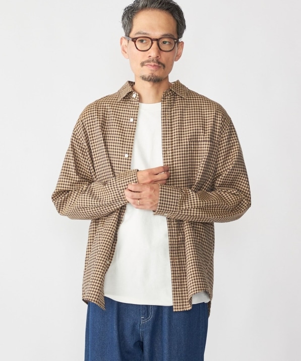 チェック レギュラーカラー シャツ SHIPS: チェック レギュラーカラー ロングスリーブ シャツ｜ SHIPS