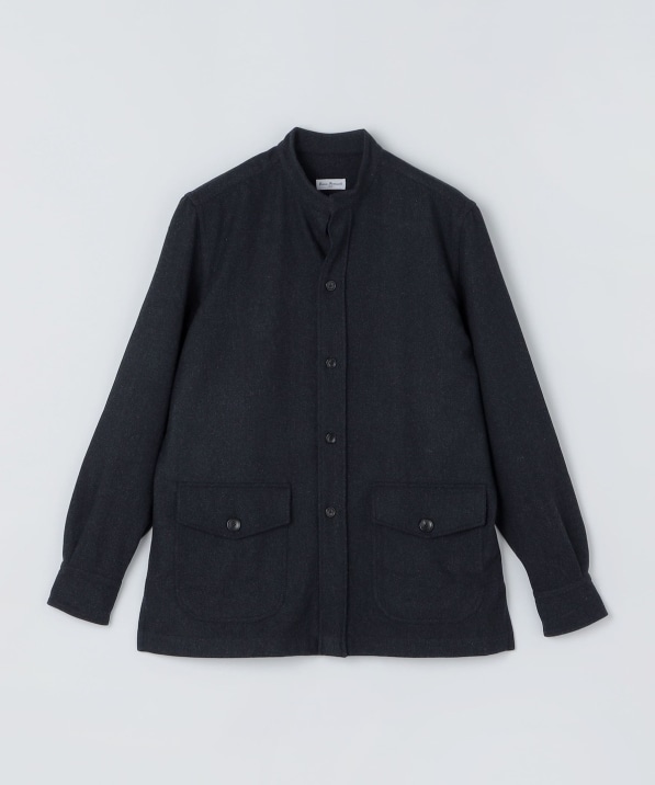 SHIPS別注】Errico Formicola: ALBERTO ウール ヘリンボーン シャツ