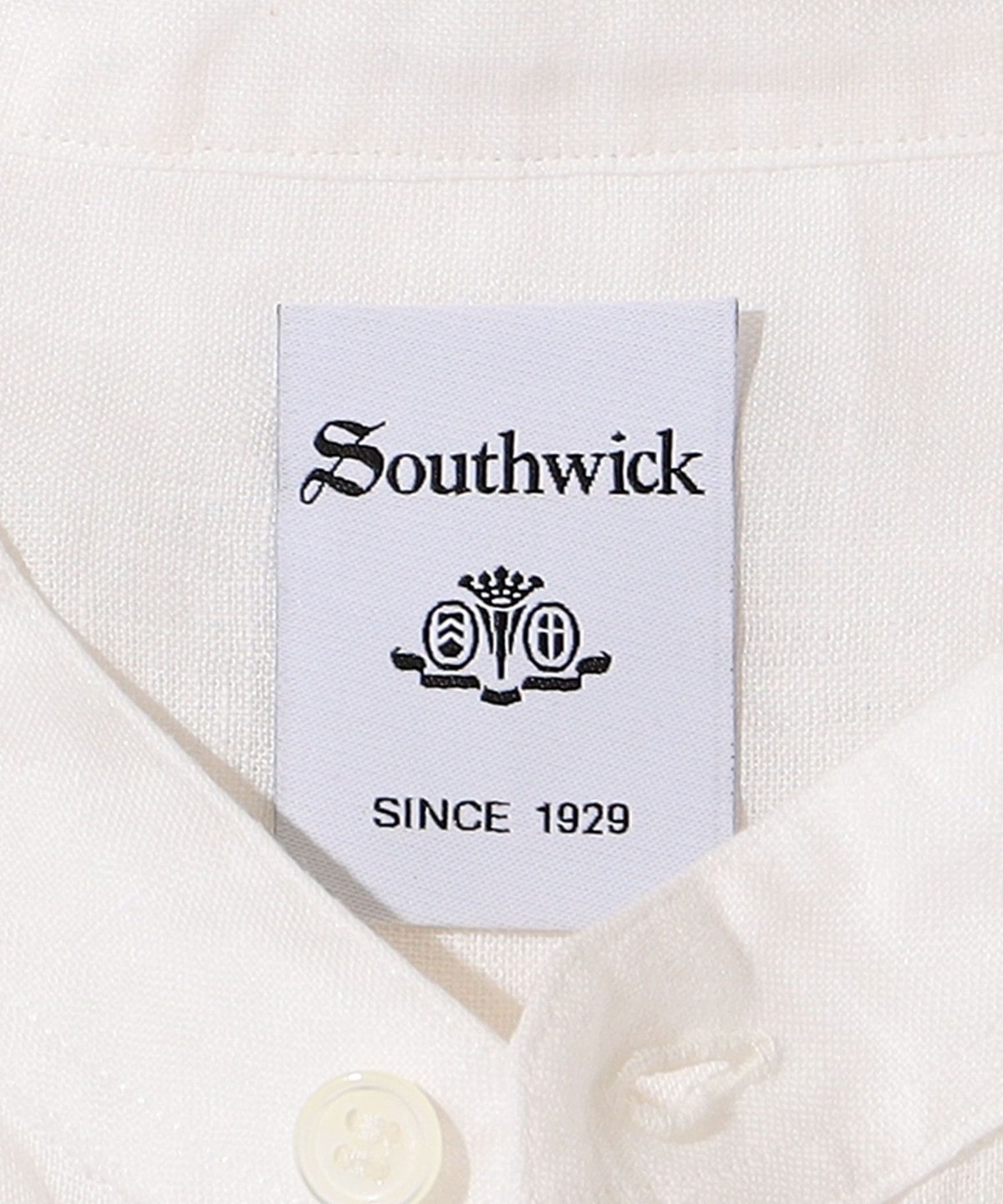 Southwick Gate Label: リネン バンドカラーシャツ: シャツ/ブラウス