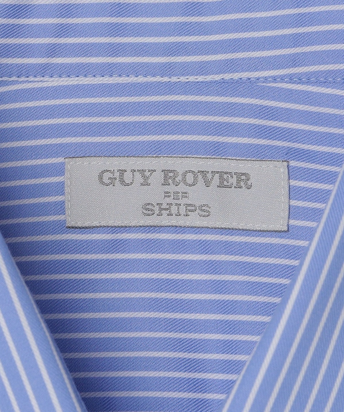 ギローバー GUY ROVER SHIPS別注 ストライプ ワイドカラーシャツ ブルーxホワイト【サイズ40】【メンズ】