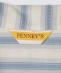 *【SHIPS別注】PENNEYS: FOX ロゴ ワッペン ドビー ストライプ オープンカラー シャツ