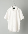 Gitman Vintage: パナマ織 ショートスリーブ キャンプカラーシャツ ホワイト