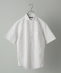 SHIPS:リネン コットン セミワイド ストライプ 半袖シャツ