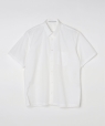 BATEAUX DE SHIPS: ブロード レギュラーカラーシャツ ショートスリーブ ホワイト