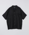 TAKE&SONS: LINEN OPENCOLLAR SHIRT �u���b�N