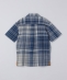 ORIGINAL MADRAS TRADING COMPANY: NAVY MADRAS CHECK SHORT SLEEVE SHIRT