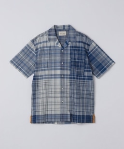ORIGINAL MADRAS TRADING COMPANY: NAVY MADRAS CHECK SHORT SLEEVE SHIRT
