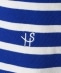 【WEB限定】SHIPS: ワンサイズフィット ビッグシルエット ワンポイント ロゴ ボーダー バスクシャツ (ロンT)