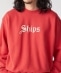 *SHIPS: OLD ENGLISH SHIPS ロゴ プリント クルーネック スウェット