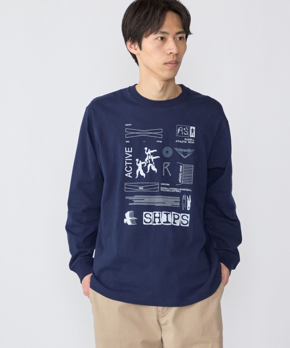 WEB限定/SHIPS/RUSSELL ATHLETIC別注】CONVENIENCEYOUNG: LS TEE