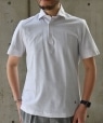 GUY ROVER: ワンポイント刺繍 ワンピースカラー ポロシャツ ナチュラル