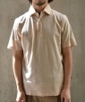 GUY ROVER: ワンポイント刺繍 ワンピースカラー ポロシャツ イエロー