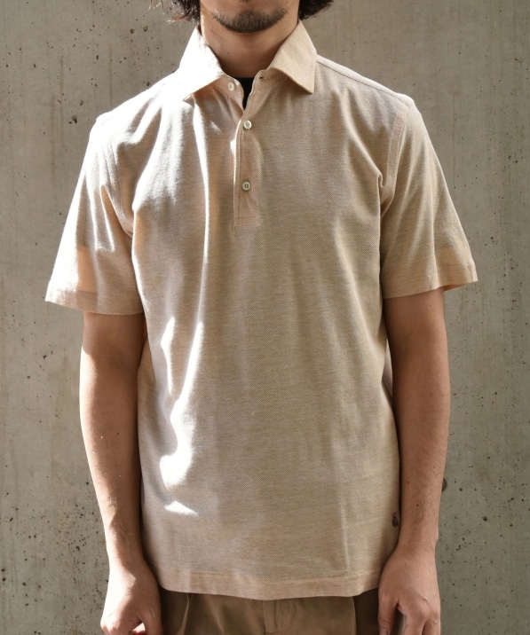 GUY ROVER: ワンポイント刺繍 ワンピースカラー ポロシャツ: Tシャツ 