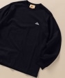 【SHIPS別注】KELTY: ワンポイント ネイビーロゴ ロングスリーブ Tシャツ (ロンT) ブラック