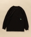 【WEB限定/SHIPS別注】STUDIO BLANCHE: バーコード ロゴ ロングスリーブ Tシャツ (ロンT)