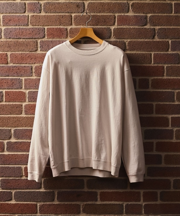 SHIPS: AUTHENTIC コットン スウェット ロングスリーブ Tシャツ