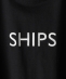 *SHIPS: 刺繍 SHIPS ロゴ ユニセックス ロングスリーブ Tシャツ (ロンT)