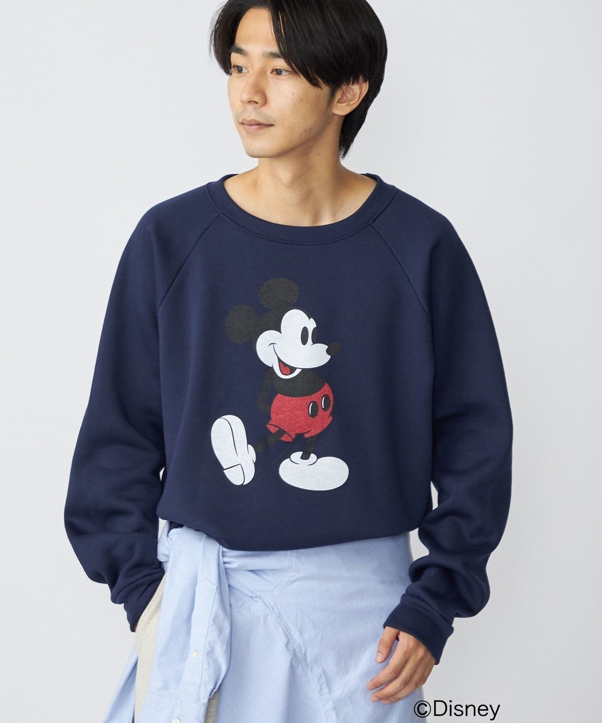 SHIPS: アメリカ製 ＜MICKEY MOUSE＞ プリント ラグランスリーブ
