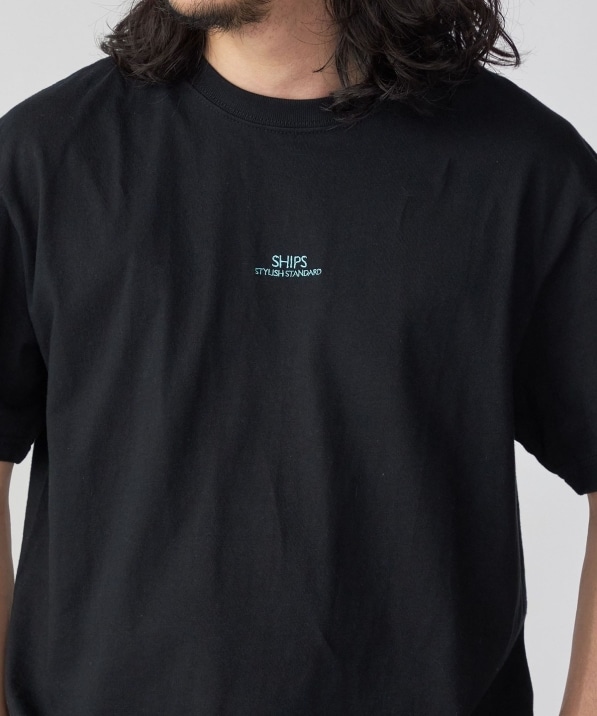 SHIPS: STYLISH STANDARD ミニ ロゴ 刺繍 Tシャツ: Tシャツ/カットソー ...