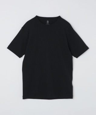 BATONER バトナー 半袖サマーニットポロシャツ コットン L 黒 BATONER / 【別注】Knit Polo Shirt Horizontal Stripe