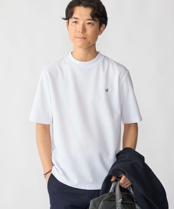 WEB限定】SHIPS:〈汗染みが目立ちにくい〉カノコ ワンポイント Tシャツ