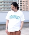 【SHIPS別注】RUSSELL ATHLETIC: カレッジ プリント Tシャツ ホワイト