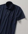 【WEB限定】SHIPS: 吸水速乾・UVケア Drymix（R) ワンポイント ロゴ レギュラーカラー ポロシャツ ネイビー