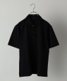 【WEB限定】SHIPS: 形態安定 防シワ加工 テレワーク ビズ セミワイドカラー ポロシャツ ブラック