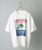 SHIPS: アート モチーフ プリント Tシャツ 安西水丸