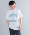【SHIPS別注】RUSSELL ATHLETIC: カレッジ プリント Tシャツ2 オフホワイト